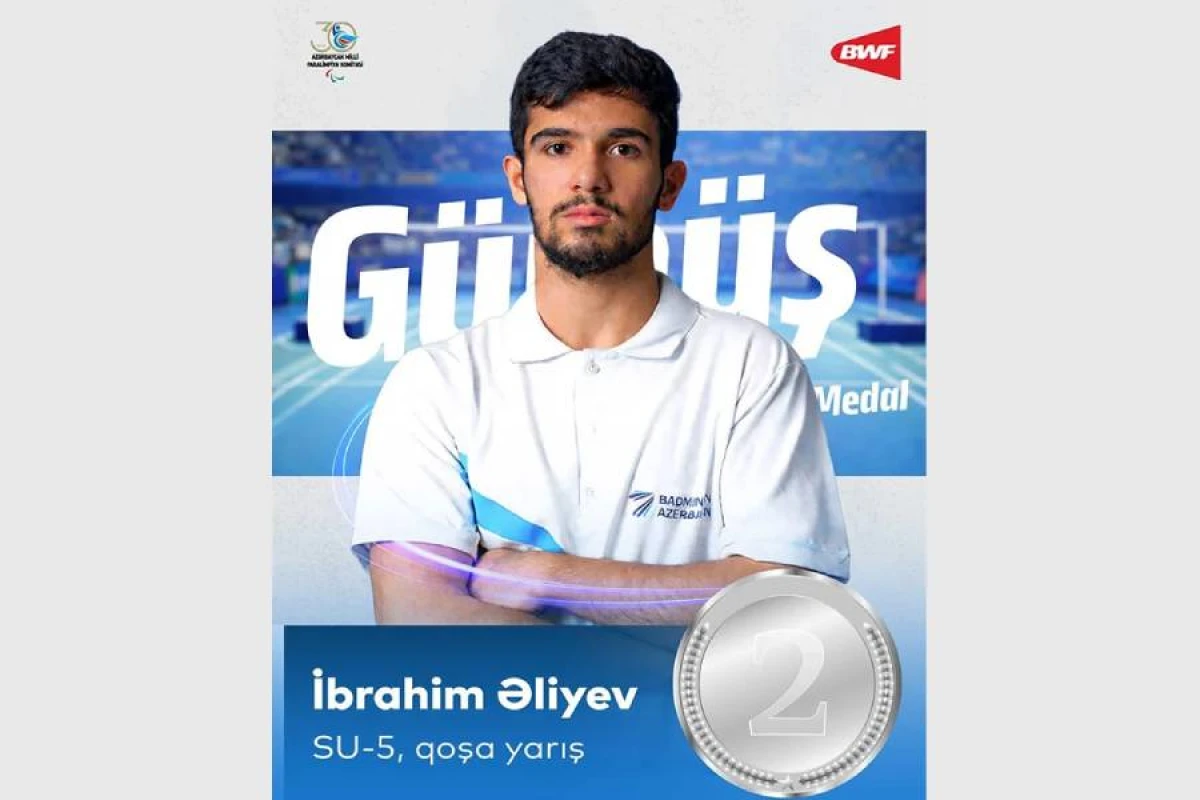 Azərbaycanın parabadmintonçusu İbrahim Əliyev İspaniyada gümüş medal əldə etdi