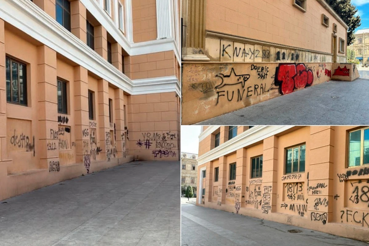 Nizami Kino Mərkəzinin divarlarına qraffiti çəkən şəxslərin kimliyi məlum oldu