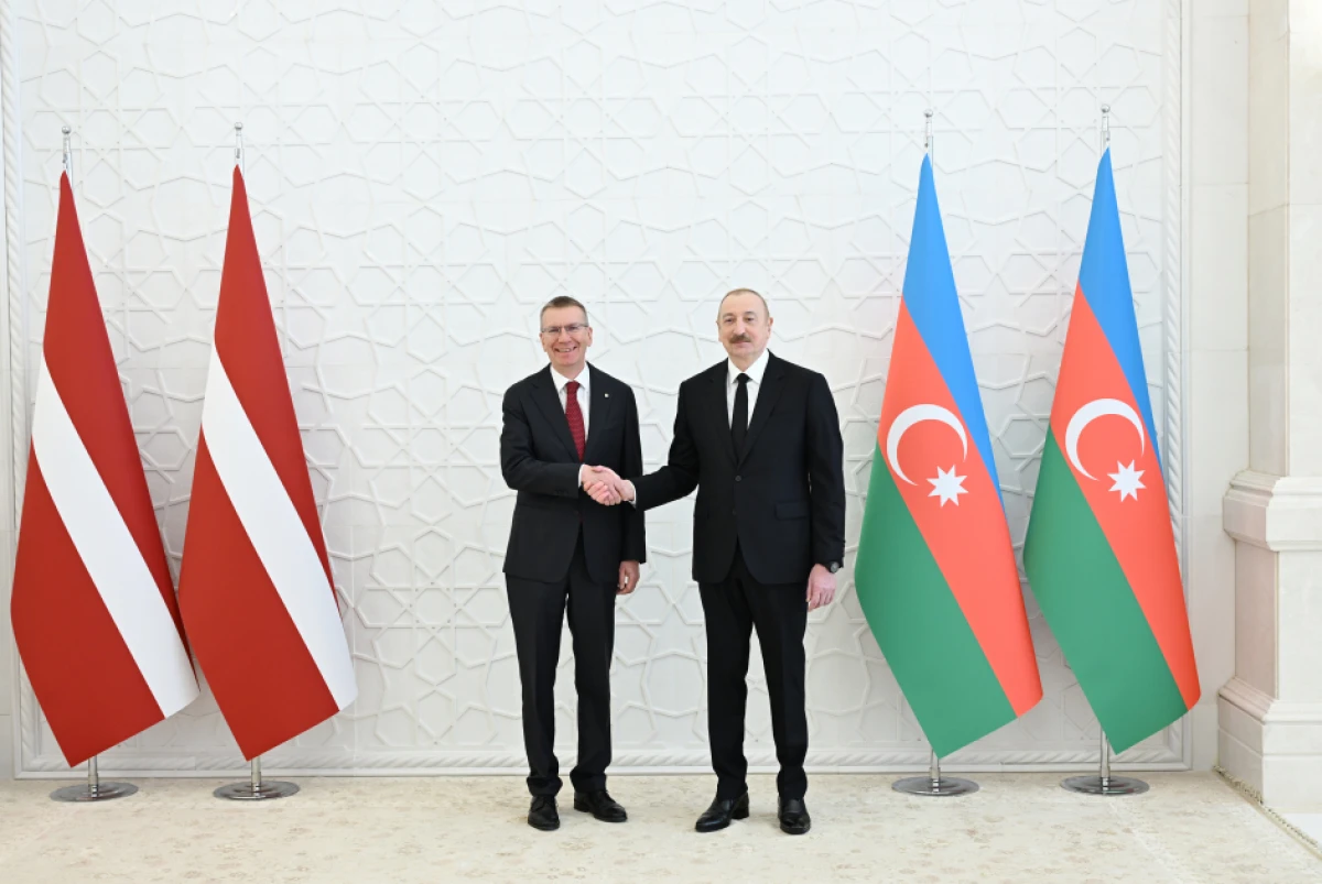 Latviya Prezidentinin rəsmi qarşılanma mərasimi oldu — 2