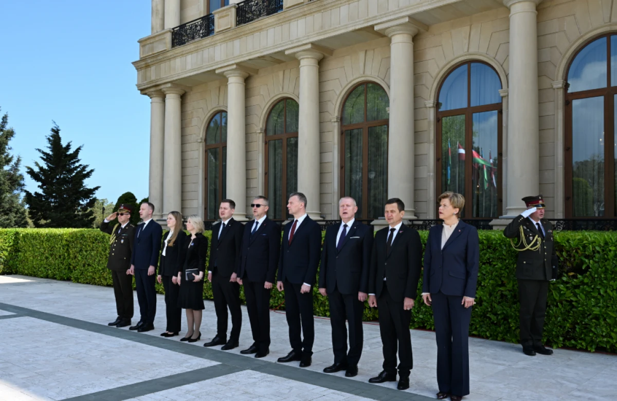 Latviya Prezidentinin rəsmi qarşılanma mərasimi oldu — 5
