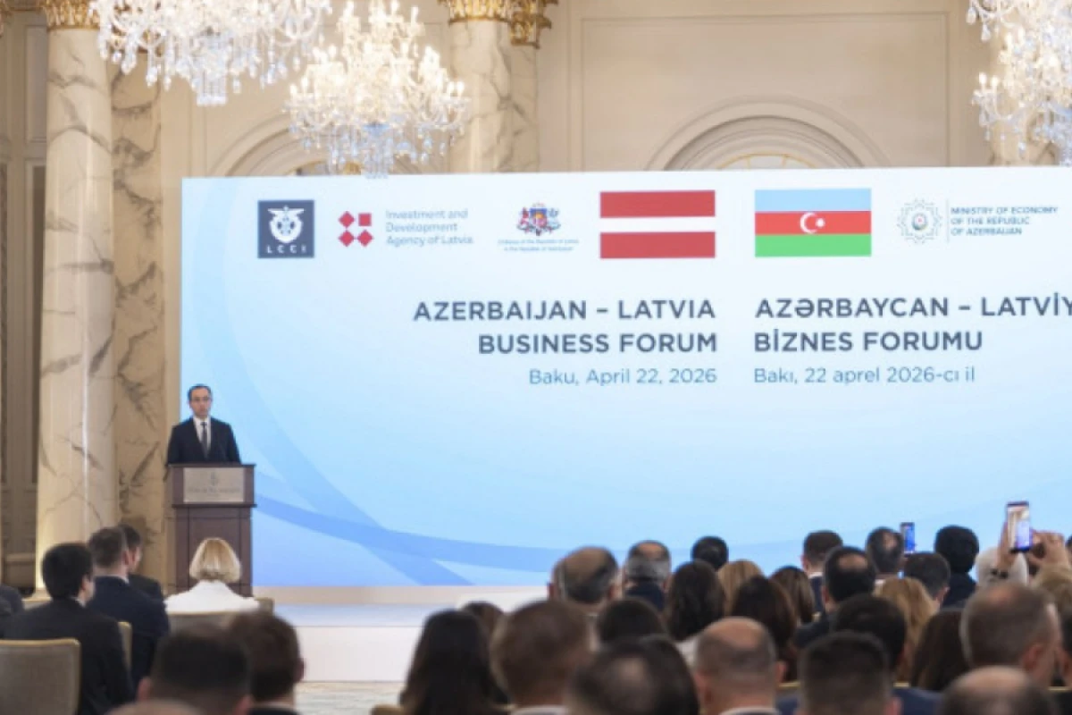 Məcnun Məmmədov Azərbaycan-Latviya biznes forumunda çıxış etdi