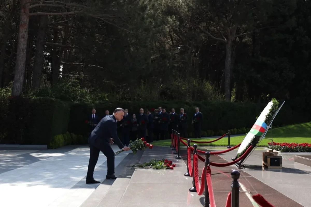 Səhiyyə nazirliyinin rəhbər heyəti Zərifə Əliyevanın məzarını ziyarət etdi — 5