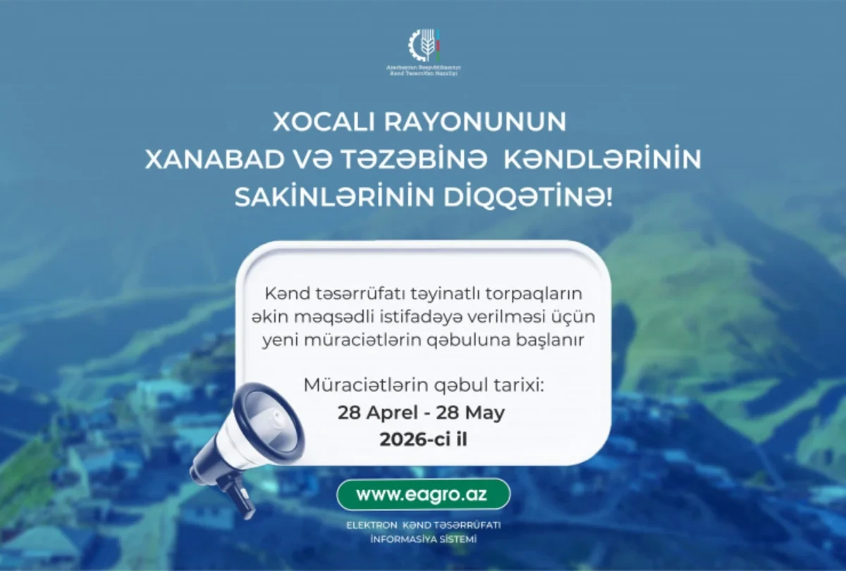 Torpaqların əkin məqsədli istifadəsi üçün müraciətlərin qəbulu başlayır — 1