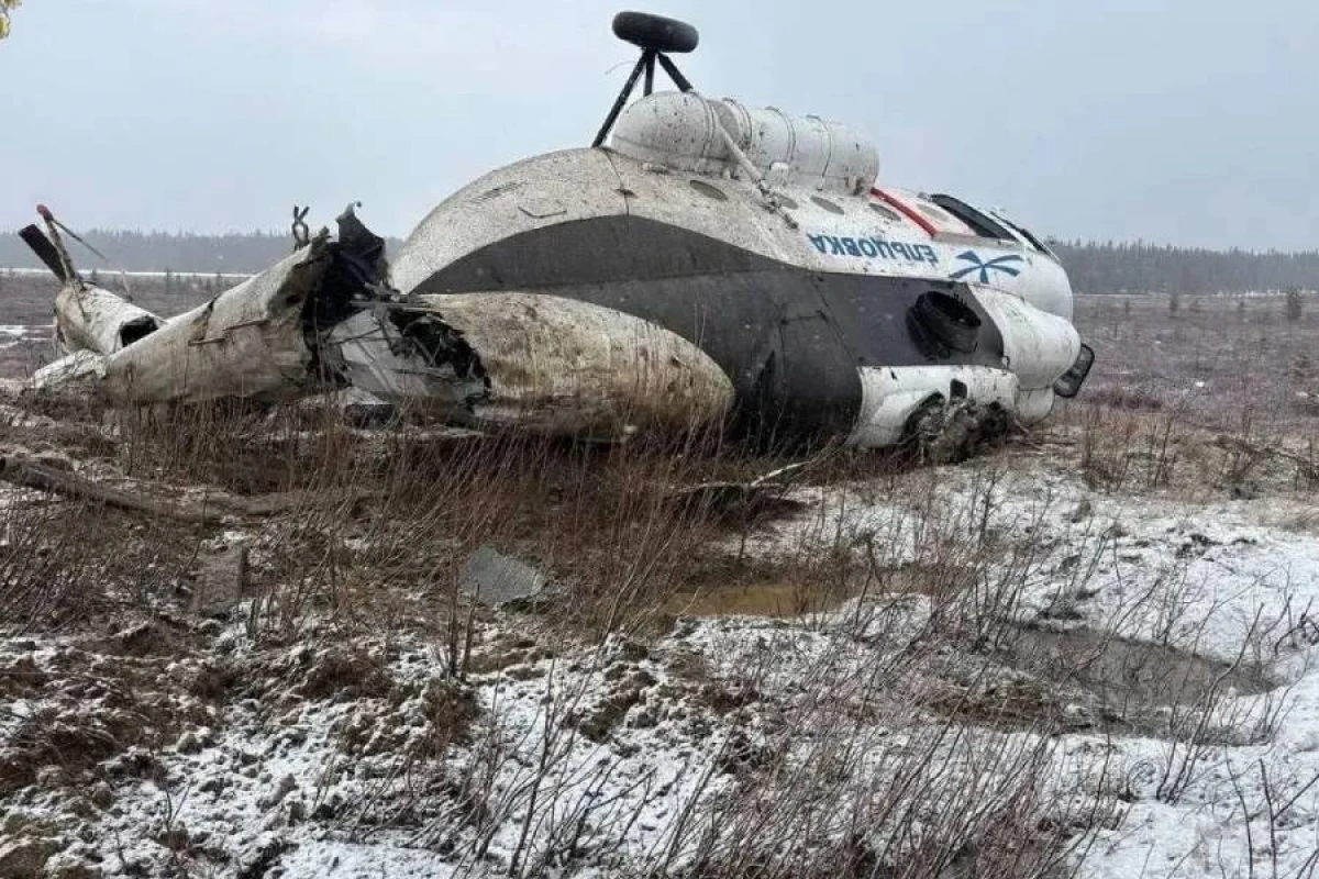 Rusiyada helikopter qəzaya uğradı: Yaralananlar var