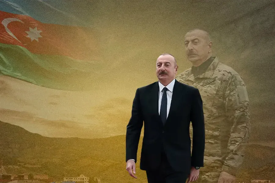 Победоносный Верховный Главнокомандующий Ильхам Алиев, возвысивший "малое государство и побежденный народ" до нации-победительницы и Средней державы
